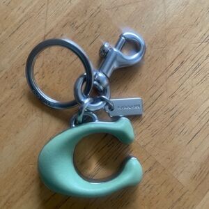 Coach Mint Green and Silver Keychain